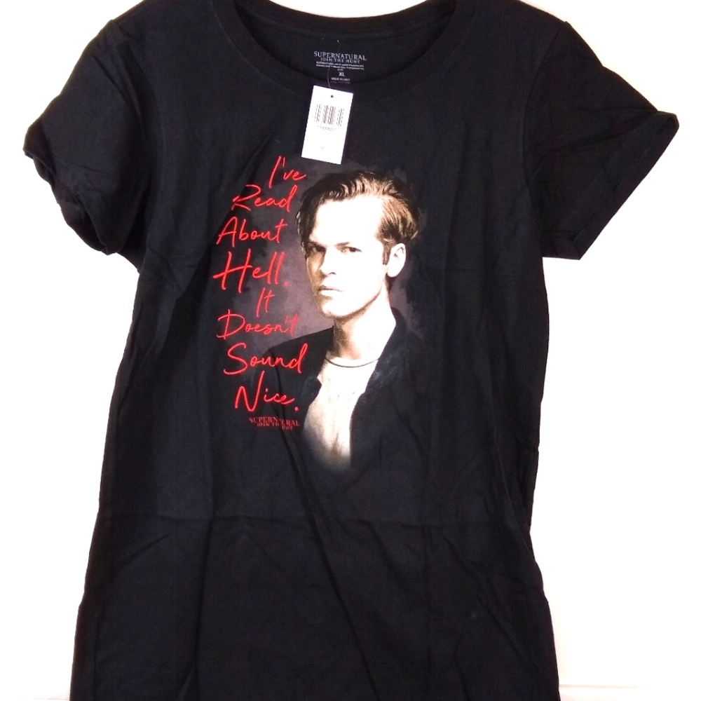 Supernatural Jack I've Read About Hell It Doesn't Sound Nice Junior XL Shirt New